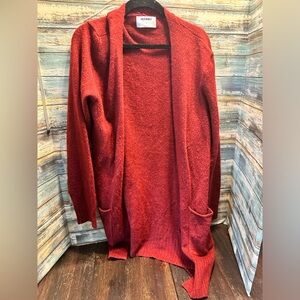 GUC red Old Navy open front cardigan. Size small.